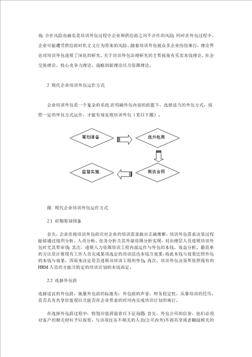 现代企业培训外包运作模式探析