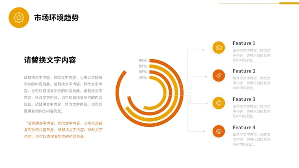商务风黄桔色形状金融行业理财投资融资商务通用PPT