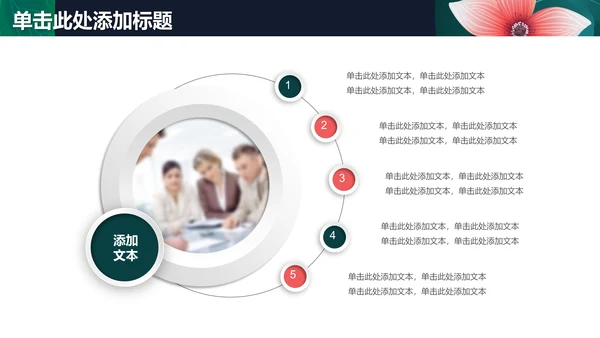 清新文艺花卉工作报告通用PPT模板