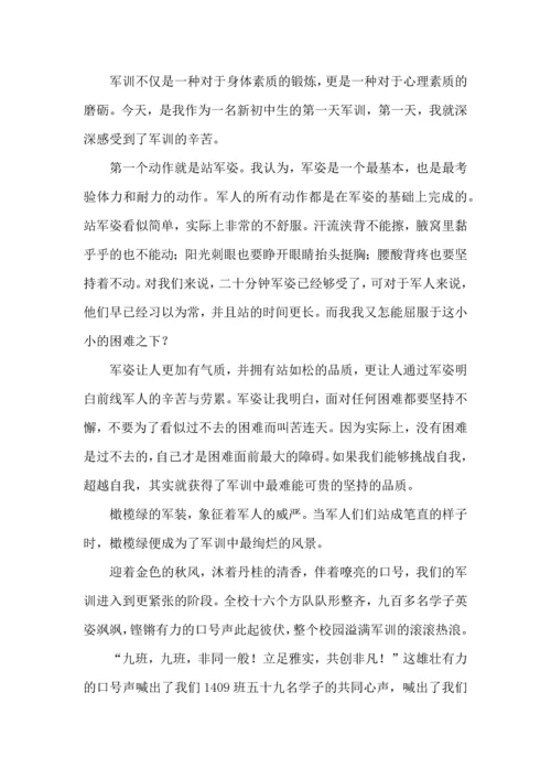 初一新生军训心得体会15篇 (3).docx