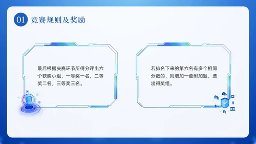 蓝色卡通网络安全知识竞赛PPT模板宣传PPT动态PPT国家网络安全宣传周网络安全宣传周