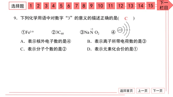 人教版化学九年级上册期中检测卷 习题课件（32张PPT）