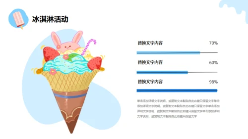 冰凉一夏消暑活动冷饮推广冰淇淋甜筒通用PPT