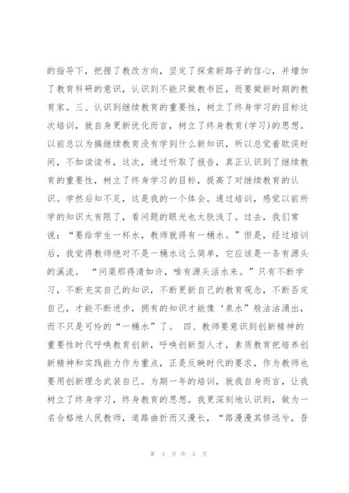 教师培训个人总结.docx