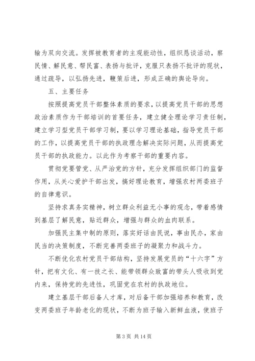 干部培训计划经典合集多篇.docx