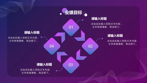 蓝紫渐变科技风毛玻璃PPT模板