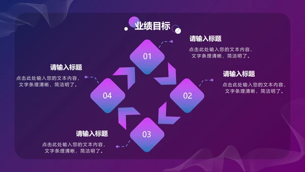 蓝紫渐变科技风毛玻璃PPT模板