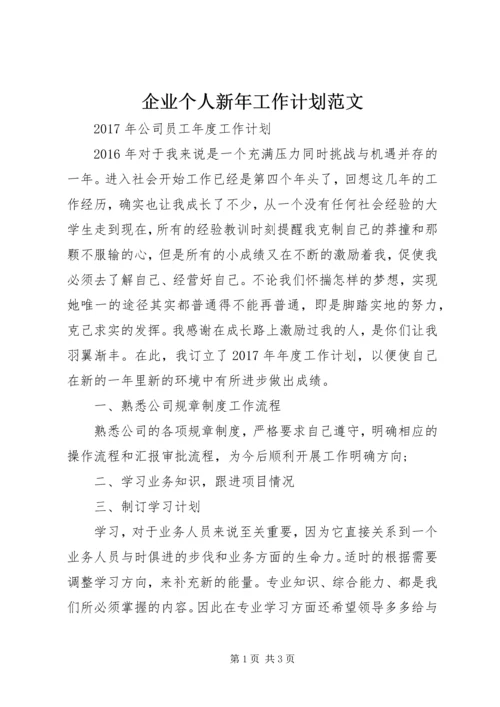 企业个人新年工作计划范文.docx