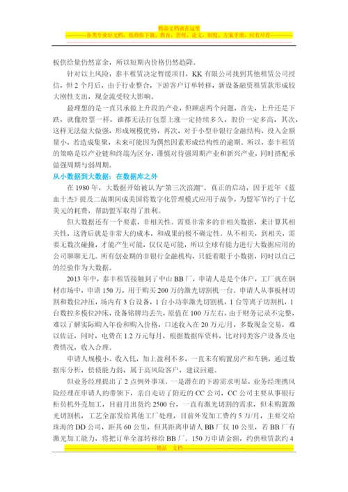 融资租赁风险管理对大数据分析的经典案例.docx
