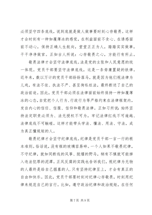 坚守纪律底线树立清风正气优秀发言稿范文.docx