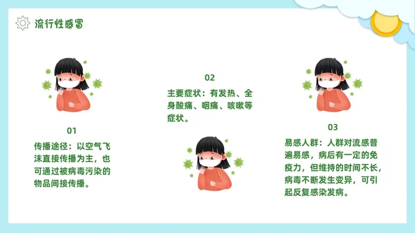 春季传染病预防剪纸PPT