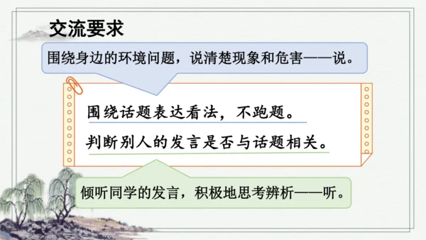 部编版四年级上册语文 口语交际：我们与环境  课件