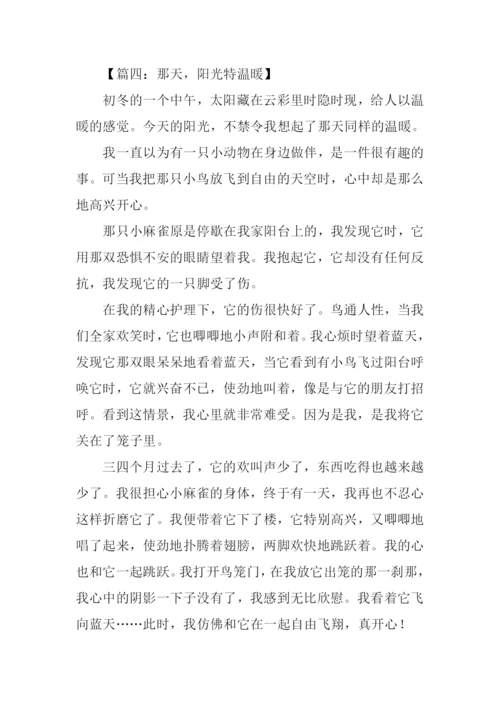那一天阳光好温暖作文-1.docx