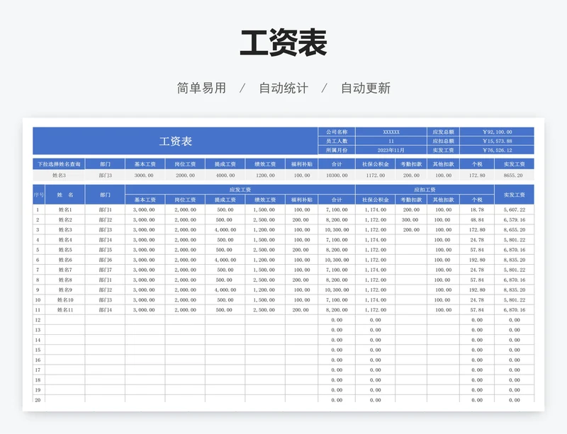 工资表