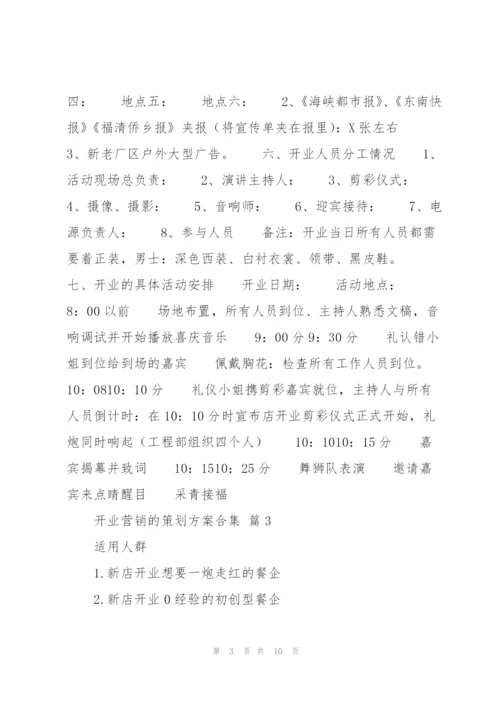 开业营销的策划方案合集.docx