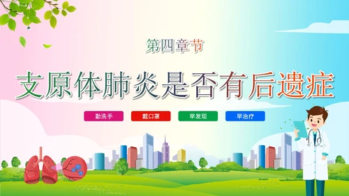 简约清新为健康护航预防支原体肺炎支原体肺炎学习活动PPT模板