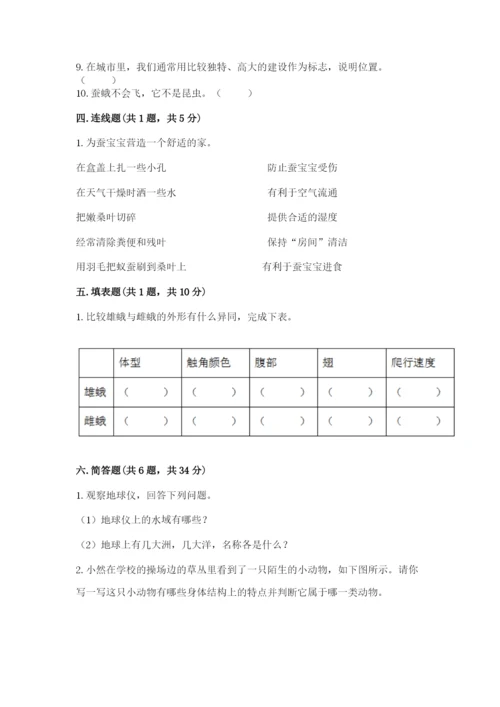 教科版科学三年级下册期末测试卷含完整答案（全国通用）.docx