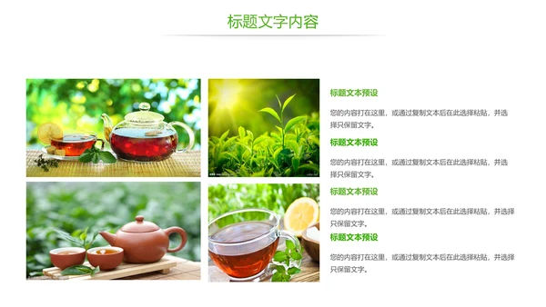 唯美绿色茶园茶文化品茶论道PPT模板