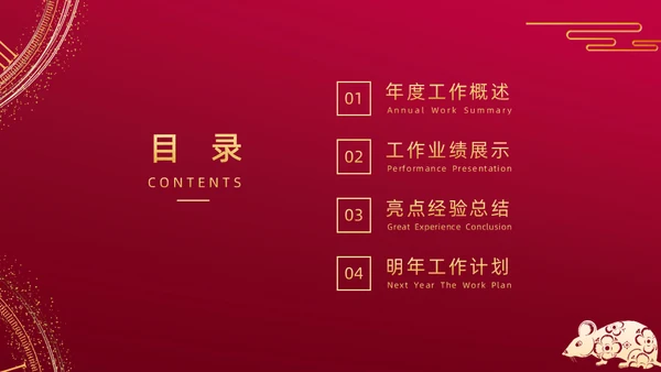 新年新起点红色工作计划汇报通用PPT模板