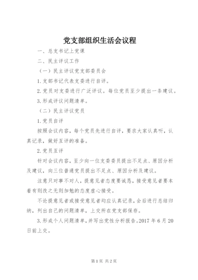 最新精编之党支部组织生活会议程.docx