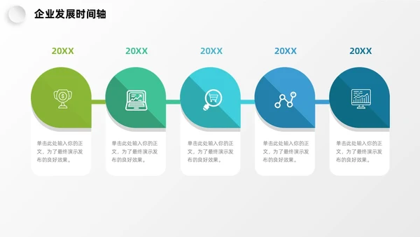 微粒体企业发展时间轴历程图表PPT