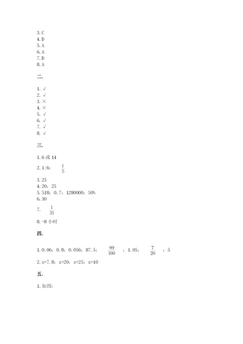 苏教版六年级数学小升初试卷带答案（黄金题型）.docx