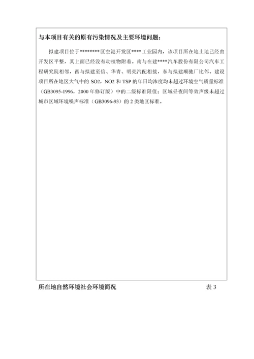 汽车配件厂环境影响报告表.docx
