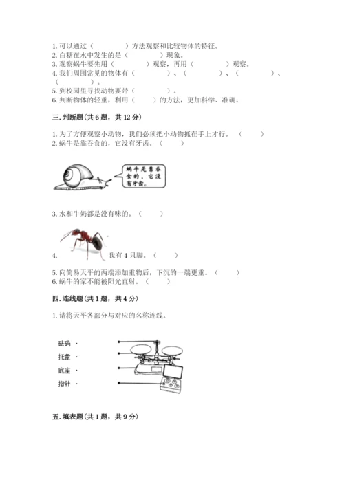 教科版一年级下册科学期末测试卷及完整答案（网校专用）.docx
