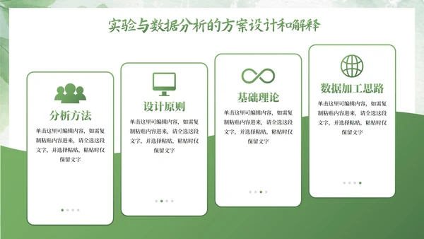 绿色植物小清新毕业论文答辩PPT模板
