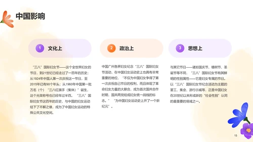 橙色插画妇女节节日介绍PPT