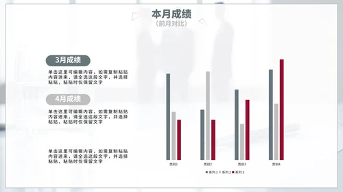 简约实景月度工作总结汇报PPT模板