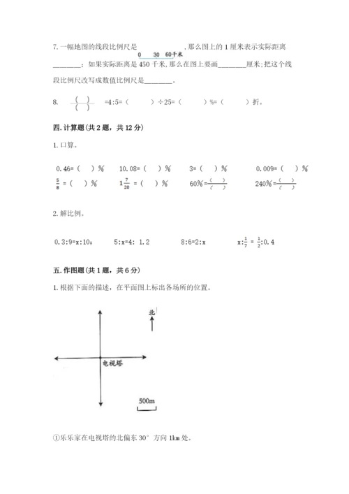 北师大版小学六年级下册数学期末检测试题附参考答案【突破训练】.docx