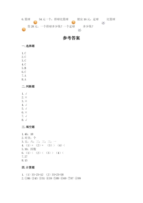 小学数学试卷二年级上册期中测试卷精品【名师推荐】.docx