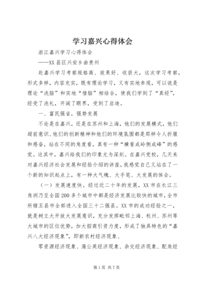 学习嘉兴心得体会 (6).docx