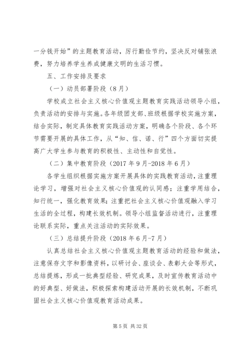 兰州新亚中学开展社会主义核心价值观.docx