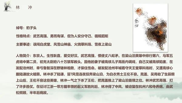 四大名著之《水浒传》书籍分享ppt模板