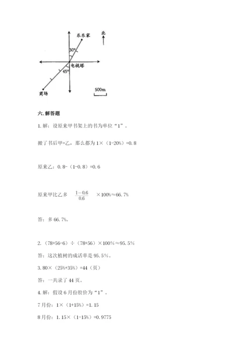 嵊州市六年级下册数学期末测试卷（全优）.docx