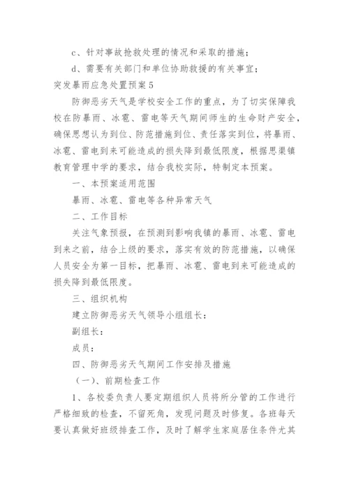 突发暴雨应急处置预案.docx