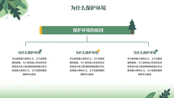 卡通风保护环境通用PPT模板