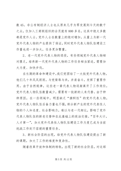 当前党外代表人物建设工作调研报告 (6).docx