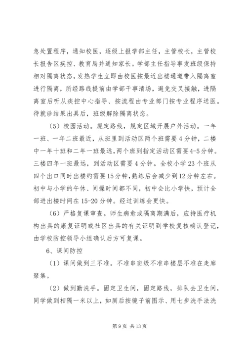 学校疫情防控暨开学准备情况汇报.docx