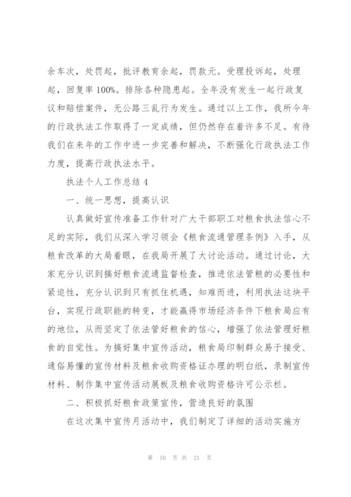 执法个人工作总结通用5篇.docx