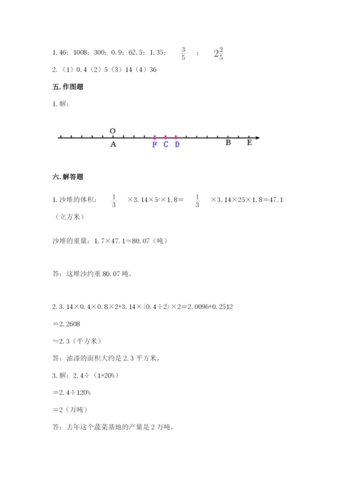 人教版六年级下册数学期末测试卷精品（典型题）.docx