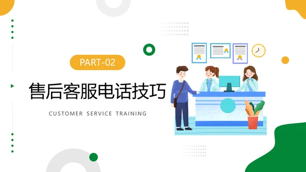企业售后客服话术话务员培训PPT模板