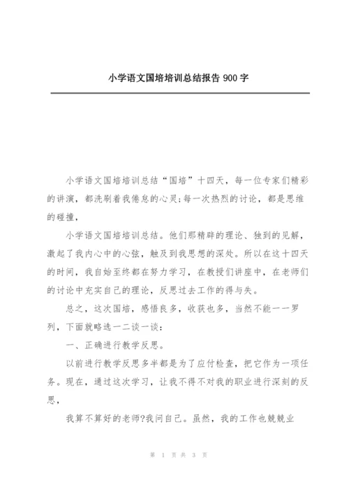 小学语文国培培训总结报告900字.docx