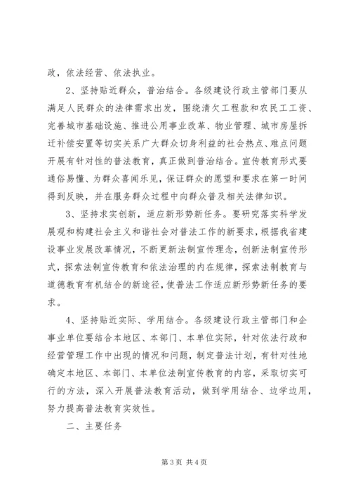 省建设系统五五普法工作规划 (2).docx