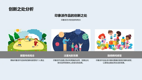 印象派艺术解析PPT模板