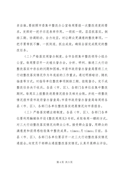在全市“三大行动”整改落实推进会上的讲话.docx