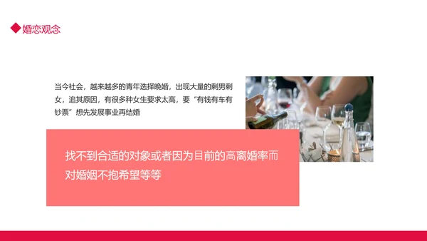 当代青年大学生婚恋意愿调查PPT模板