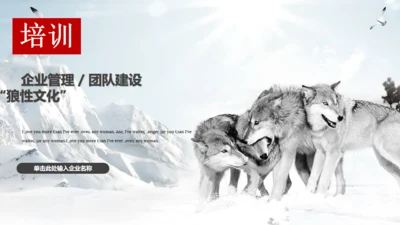 狼性文化通用PPT模板
